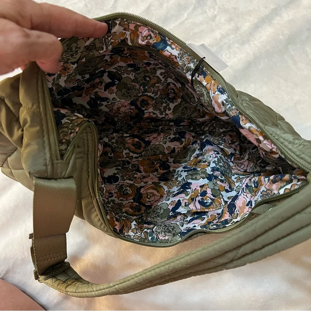Vera Bradley Quilted Ultra Light Sage Green Shoulder Bag NWT